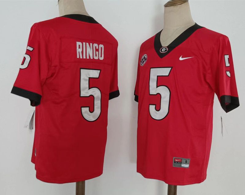 Men Georgia Bulldogs #5 Ringo Red Nike 2025 NCAA Jersey